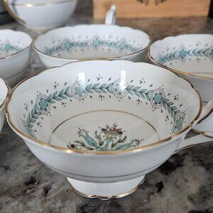 Coalport Geneva white porcelain Tea Cups size 6